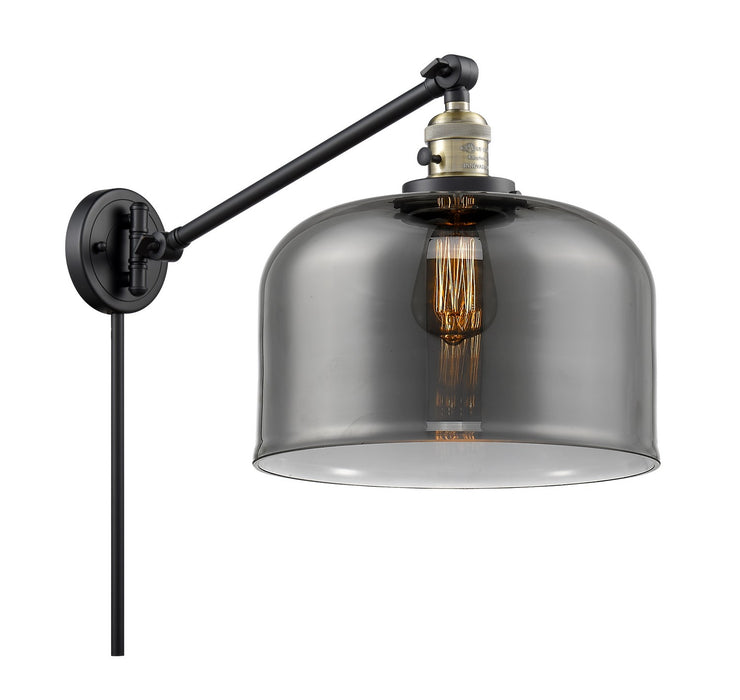 Innovations 237-BAB-G73-L One Light Swing Arm Lamp, Black Antique Brass
