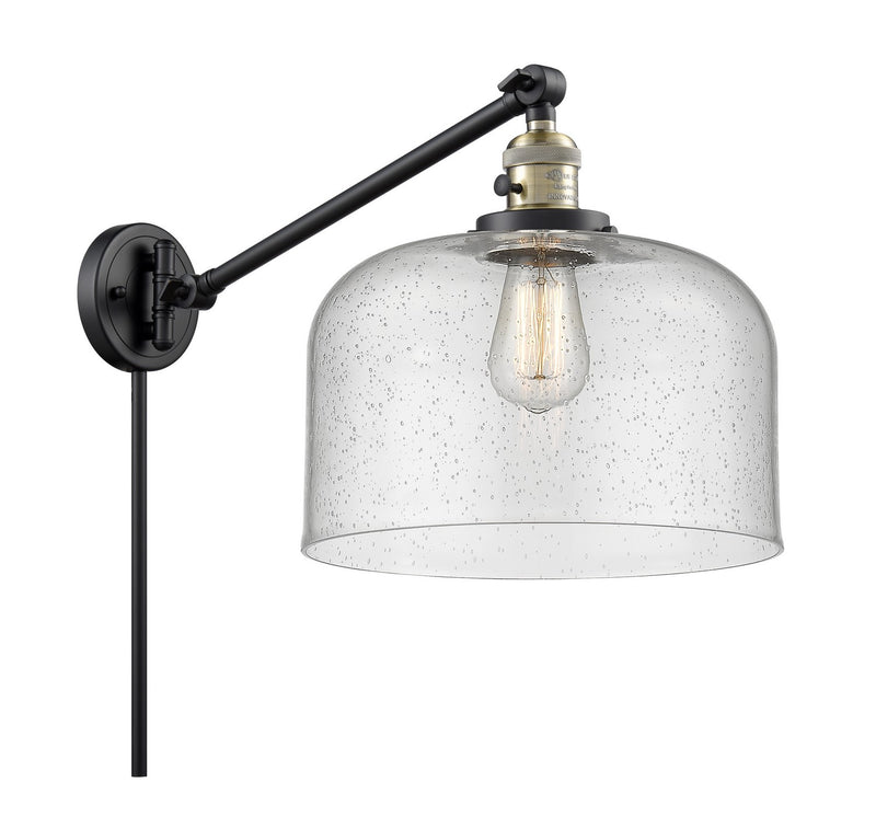 Innovations 237-BAB-G74-L One Light Swing Arm Lamp, Black Antique Brass