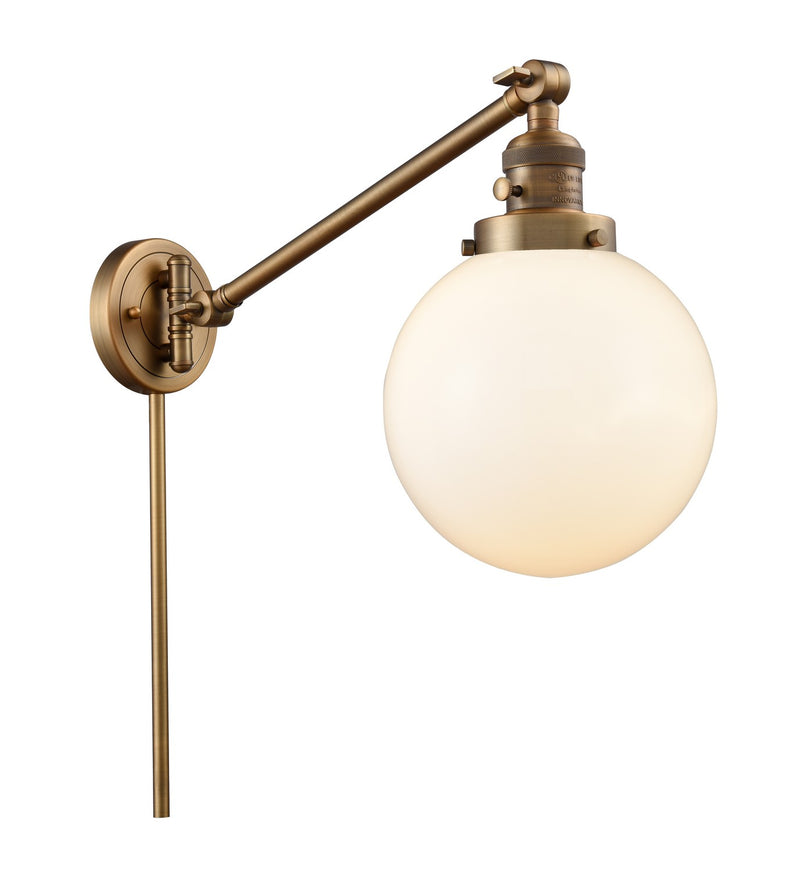 Innovations 237-BB-G201-8-LED LED Swing Arm Lamp, Brushed Brass