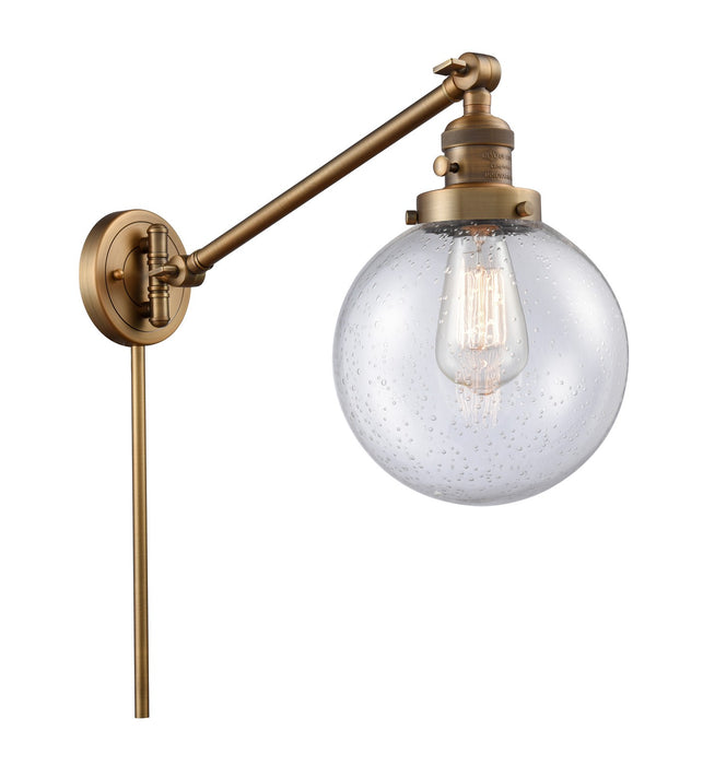 Innovations 237-BB-G204-8-LED LED Swing Arm Lamp, Brushed Brass