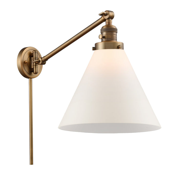 Innovations 237-BB-G41-L One Light Swing Arm Lamp, Brushed Brass