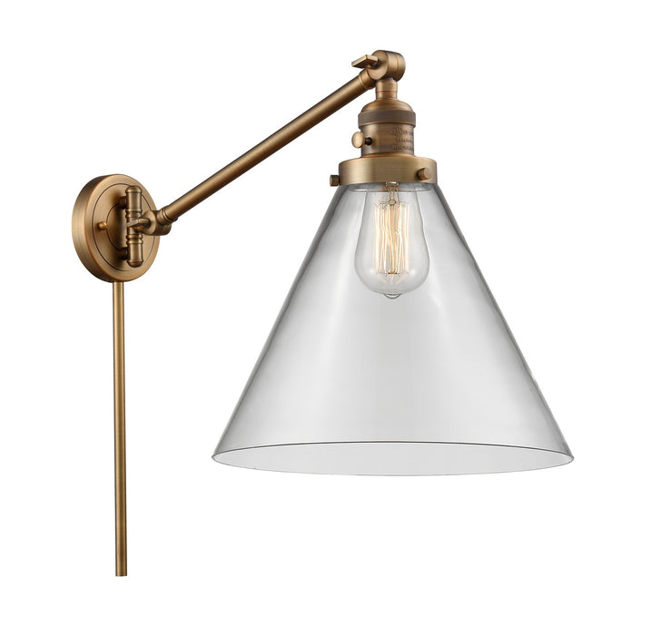 Innovations 237-BB-G42-L One Light Swing Arm Lamp, Brushed Brass