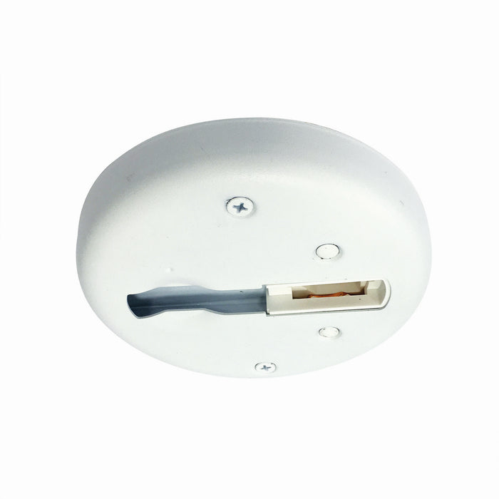 Nora Lighting NT-380W Round Monopoint Canopy For Track Head W/ Double Locking Adapter
