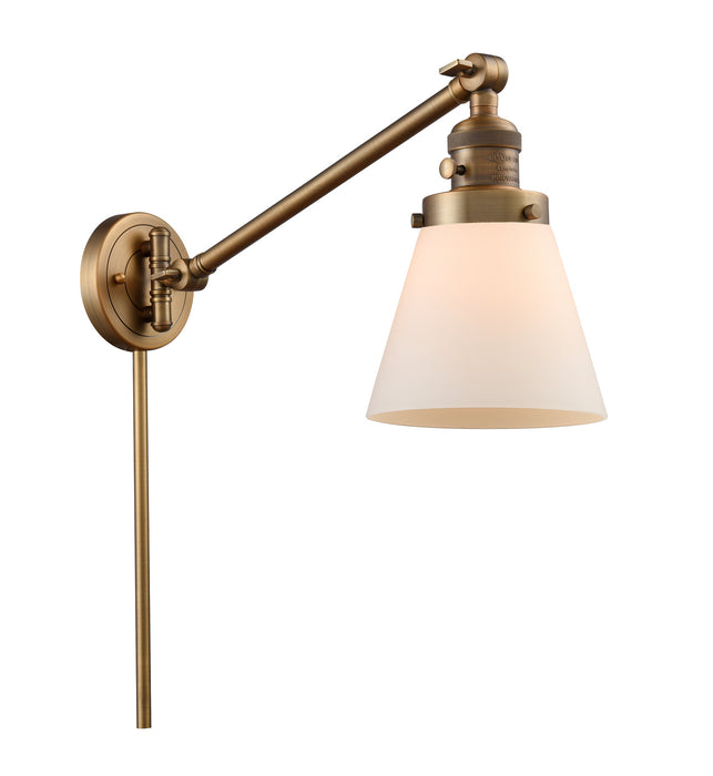 Innovations 237-BB-G61 One Light Swing Arm Lamp, Brushed Brass