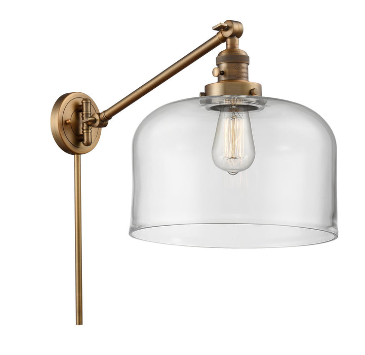 Innovations 237-BB-G72-L One Light Swing Arm Lamp, Brushed Brass
