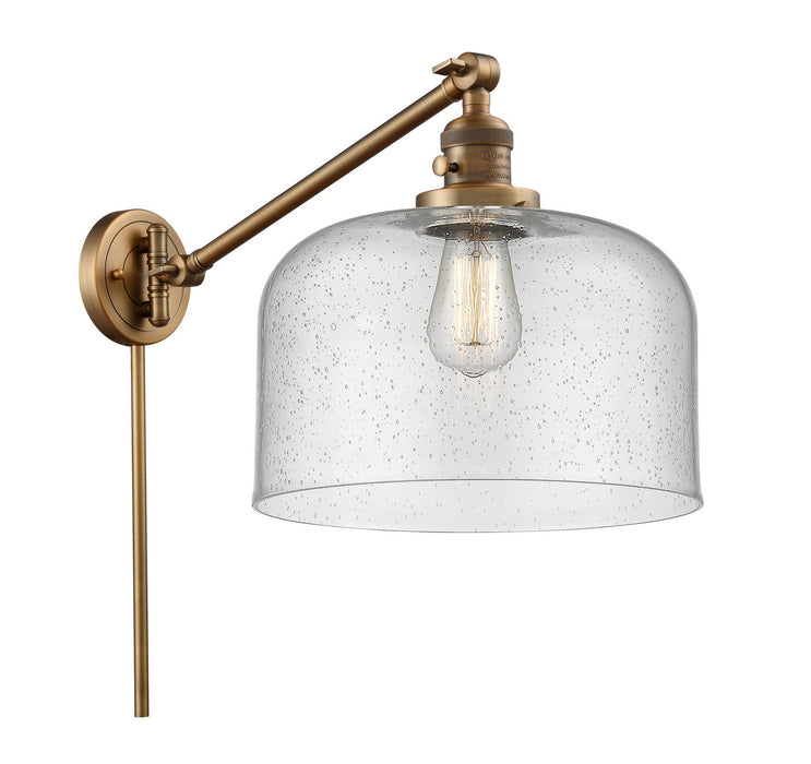 Innovations 237-BB-G74-L One Light Swing Arm Lamp, Brushed Brass