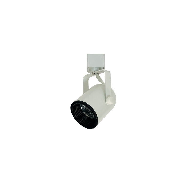 Nora Lighting NTH-694W/J Mini Baffle Round Back Cylinder Track Head, Mr16, J-Style, White