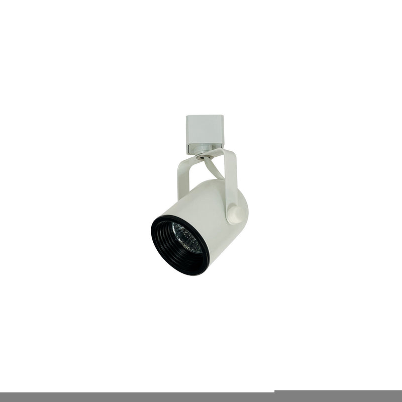 Nora Lighting NTH-694W/L Mini Baffle Round Back Cylinder Track Head, Mr16, L-Style, White