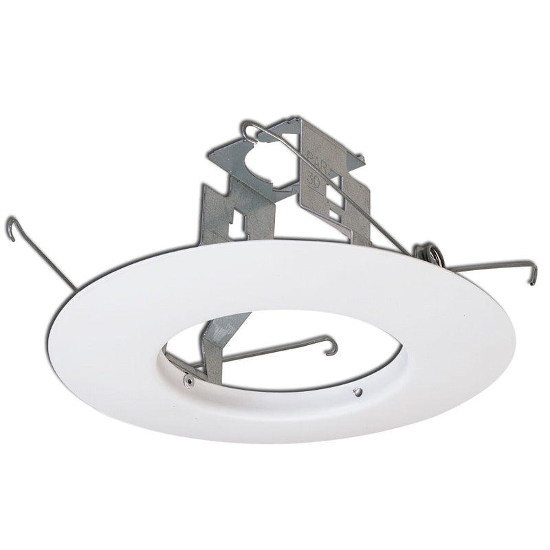 Nora Lighting NTM-300W 6" Br/Par30 Open Metal Trim W/ Bracket