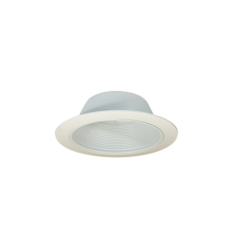 Nora Lighting NTM-31OV 6" Br/Par30 Stepped Baffle W/ Plastic Oversized Ring, White