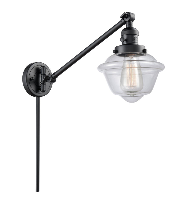 Innovations 237-BK-G532 One Light Swing Arm Lamp, Matte Black