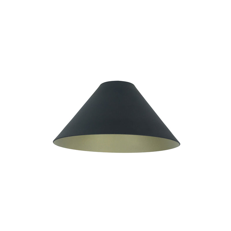 Nora Lighting NYLM-2CONECHB Fixture Shade, Champagne Haze / Black