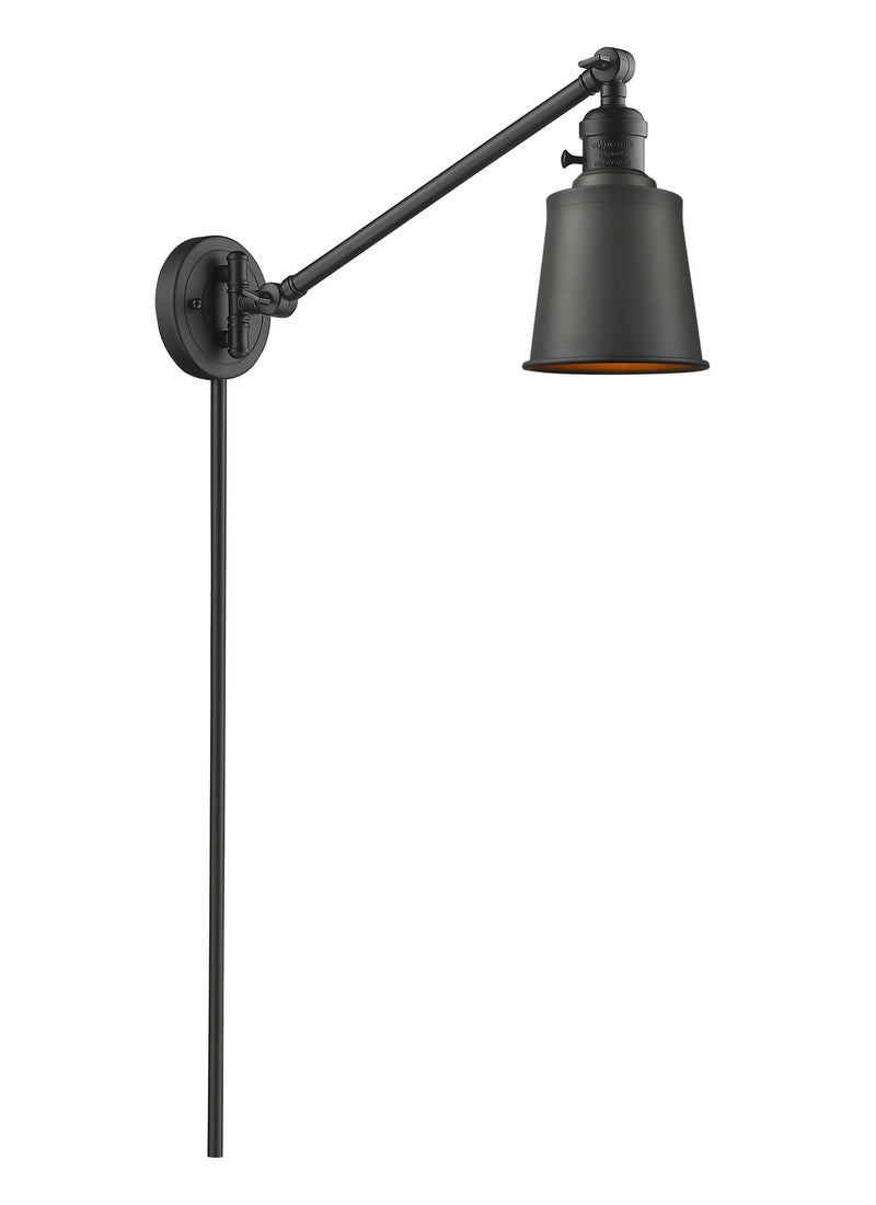 Innovations 237-OB-M9-OB One Light Swing Arm Lamp, Oil Rubbed Bronze