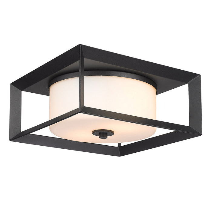 Golden 2073-OFM NB-OP Two Light Outdoor Flush Mount, Natural Black
