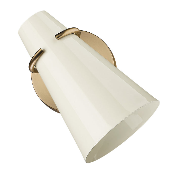 Golden 2122-1W MBS-GE One Light Wall Sconce, Modern Brass