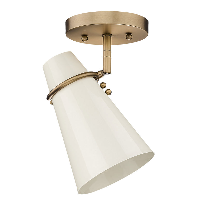 Golden 2122-SF MBS-GE One Light Wall Sconce, Modern Brass