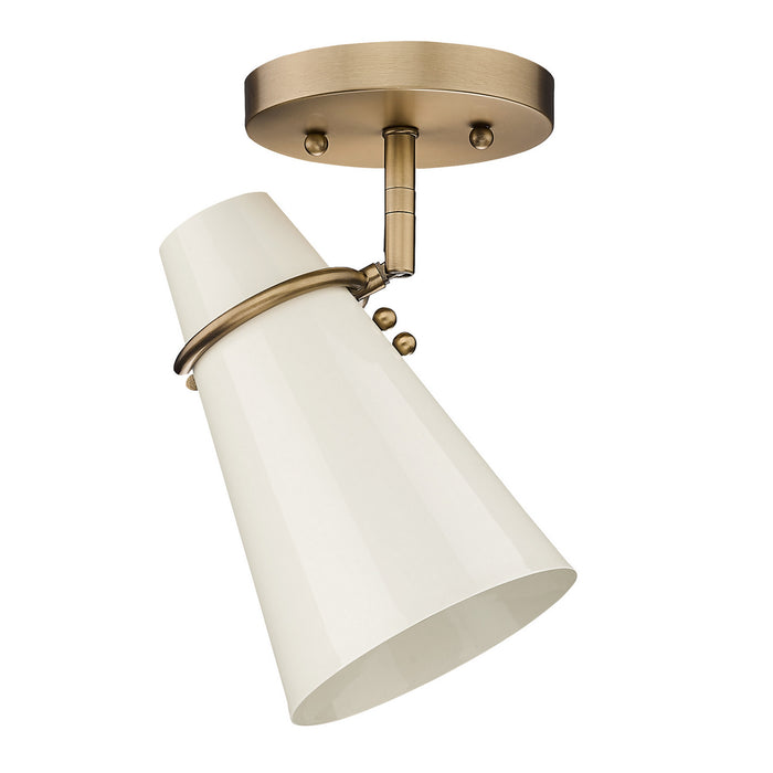 Golden 2122-SF MBS-GE One Light Wall Sconce, Modern Brass