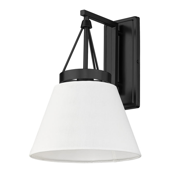 Golden 3189-WSC BLK-MWS One Light Wall Sconce, Matte Black