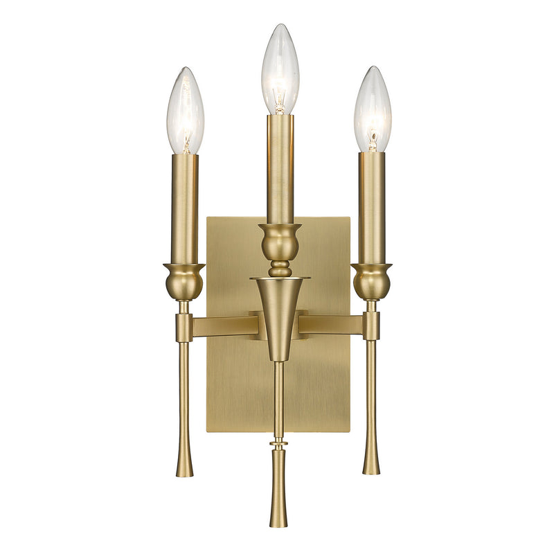 Golden 3509-WSC BCB Three Light Wall Sconce, Brushed Champagne Bronze