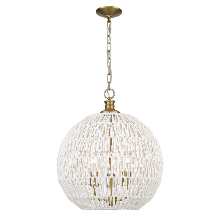Golden 6933-3P BCB-WR Three Light Pendant, Brushed Champagne Bronze
