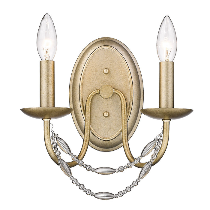 Golden 7644-2W GA Two Light Wall Sconce, Golden Aura