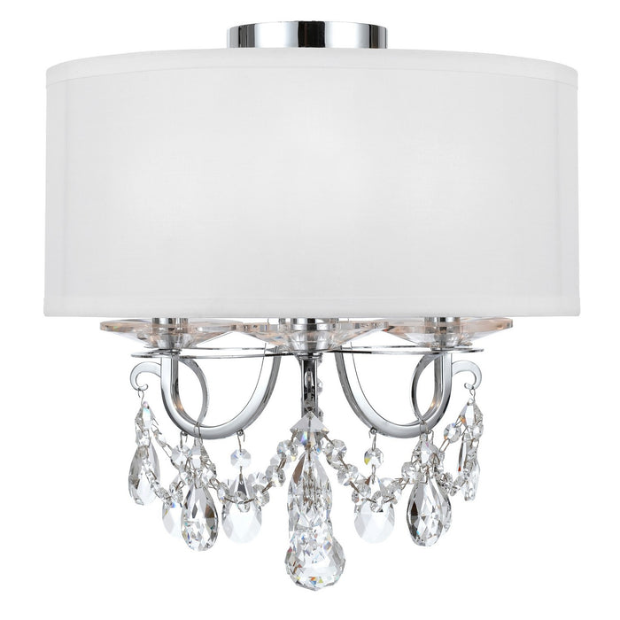 Crystorama 6623-CH-CL-MWP_CEILING Three Light Semi Flush Mount, Polished Chrome