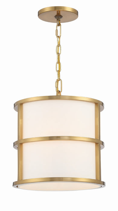 Crystorama 9593-LG Three Light Pendant, Luxe Gold