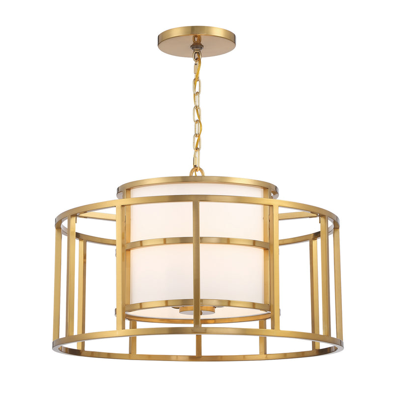 Crystorama 9595-LG Five Light Chandelier, Luxe Gold