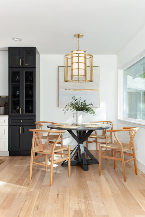 Crystorama 9597-LG Six Light Chandelier, Luxe Gold