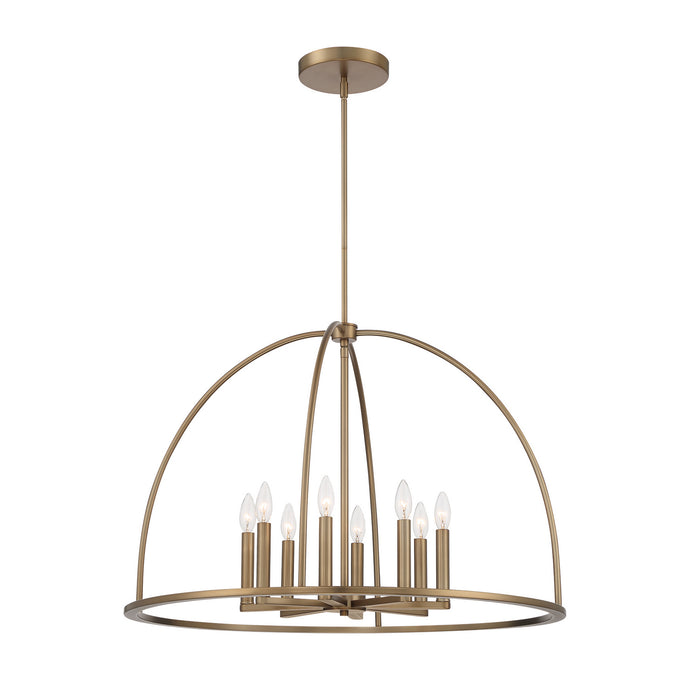 Crystorama ABB-3008-VG Eight Light Chandelier, Vibrant Gold