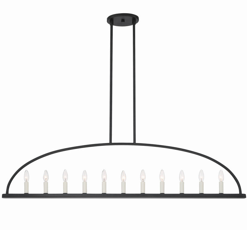 Crystorama ABB-3009-BK 11 Light Chandelier, Black