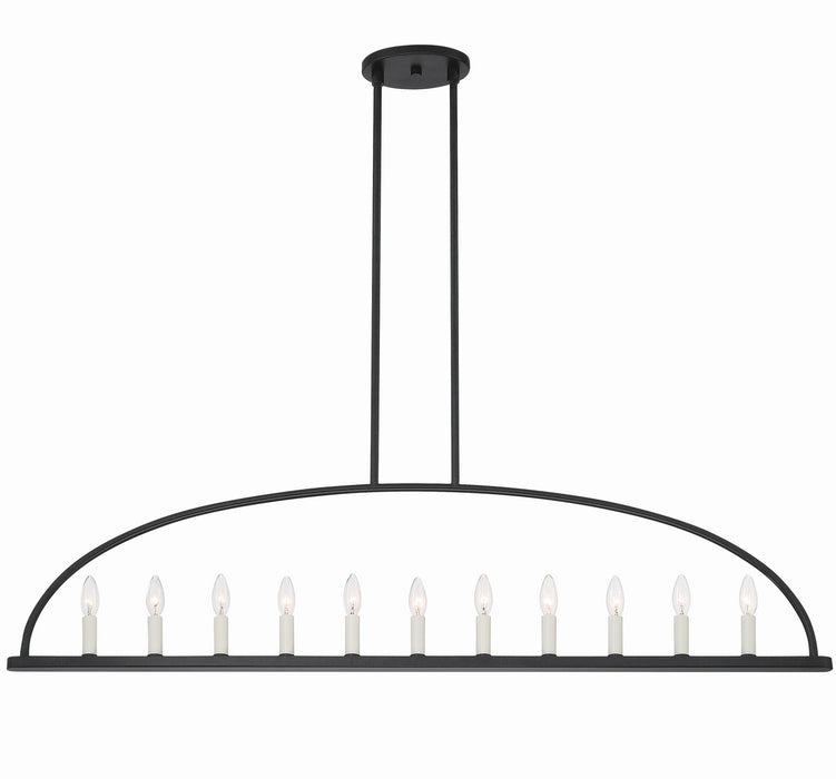 Crystorama ABB-3009-BK 11 Light Chandelier, Black