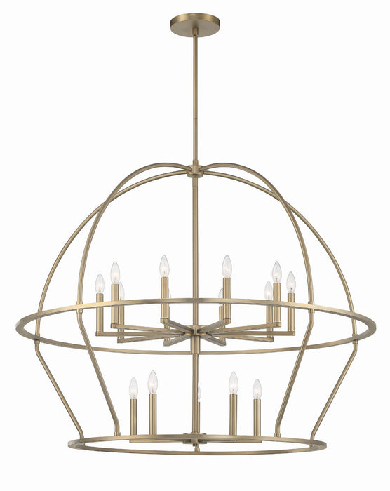 Crystorama ABB-3029-VG 15 Light Chandelier, Vibrant Gold