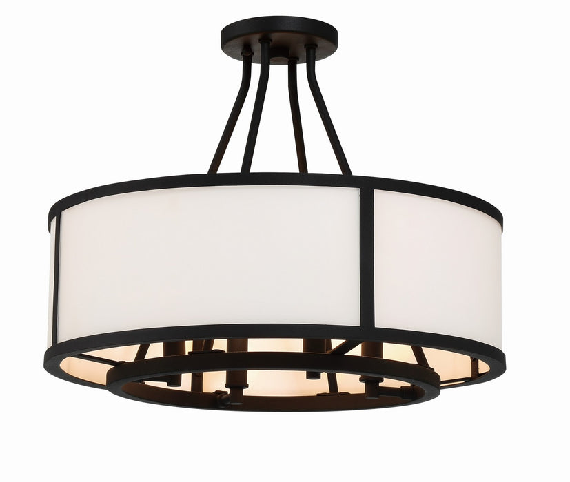 Crystorama BRY-8004-BF_CEILING Four Light Semi Flush Mount, Black Forged