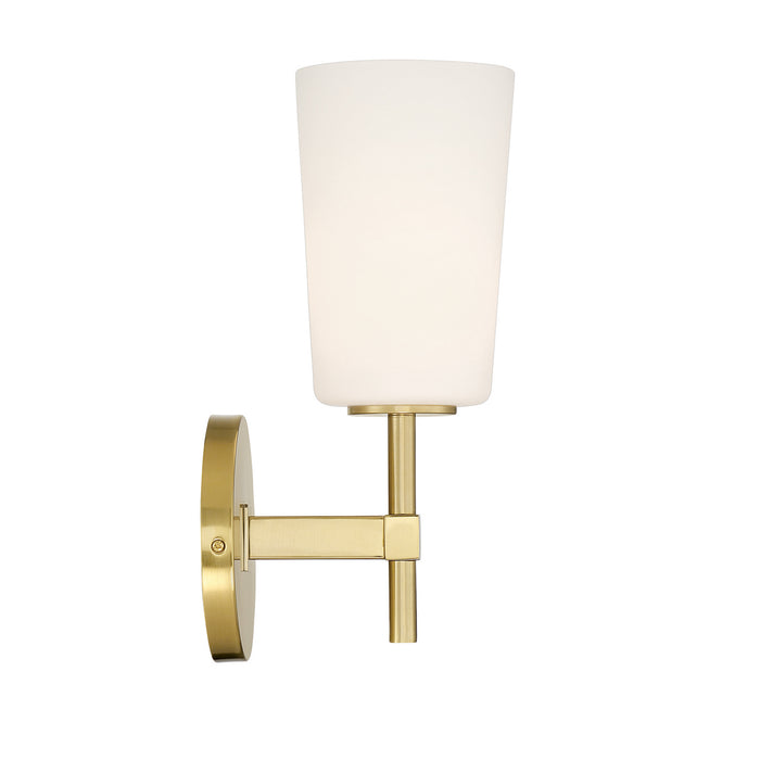 Crystorama COL-101-AG One Light Wall Sconce, Aged Brass