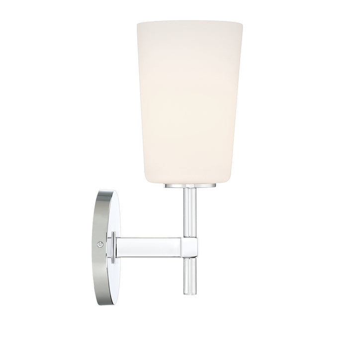 Crystorama COL-101-CH One Light Wall Sconce, Polished Chrome