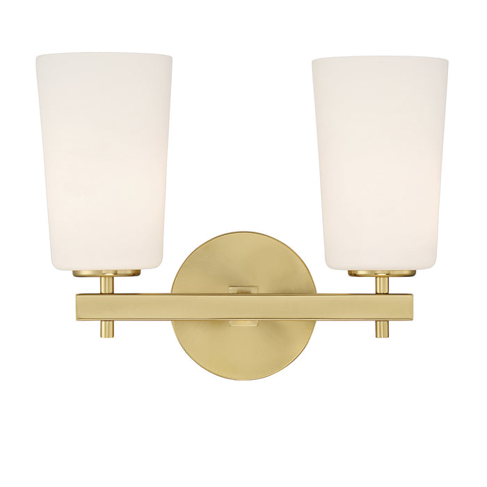 Crystorama COL-102-AG Two Light Wall Sconce, Aged Brass