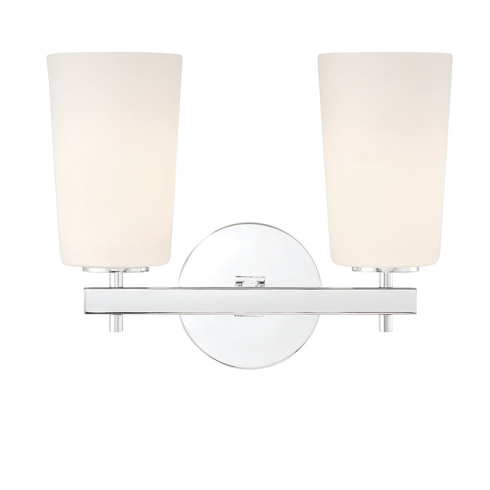 Crystorama COL-102-CH Two Light Wall Sconce, Polished Chrome