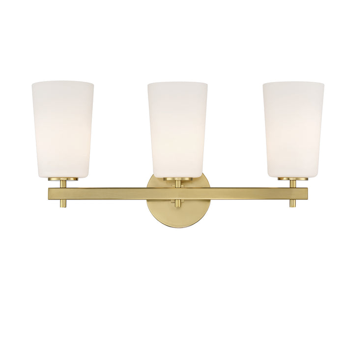 Crystorama COL-103-AG Three Light Wall Sconce, Aged Brass