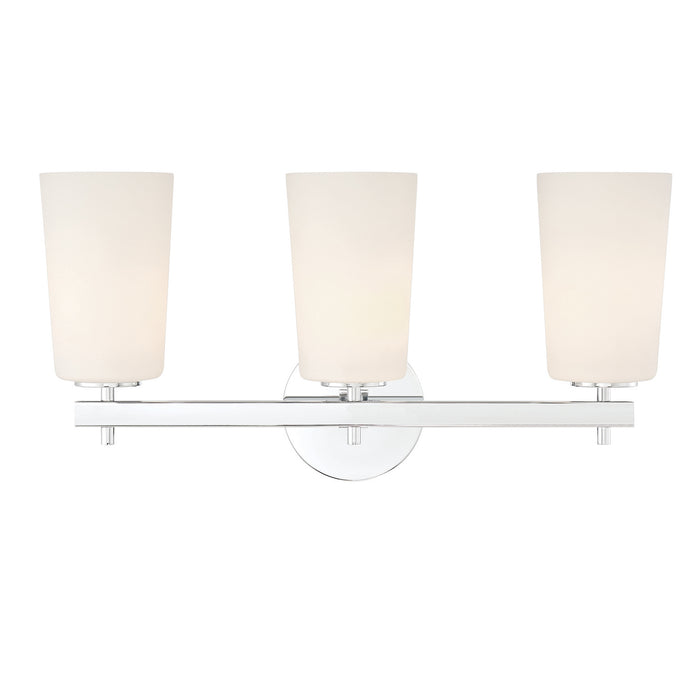 Crystorama COL-103-CH Three Light Wall Sconce, Polished Chrome