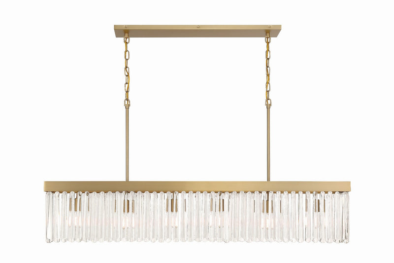 Crystorama EMO-5407-MG Six Light Chandelier, Modern Gold