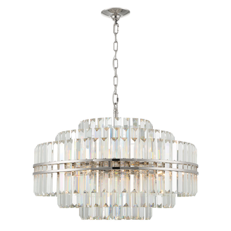 Crystorama HAY-1407-PN 16 Light Chandelier, Polished Nickel