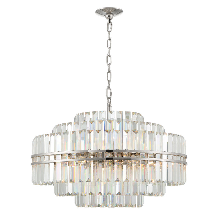 Crystorama HAY-1407-PN 16 Light Chandelier, Polished Nickel