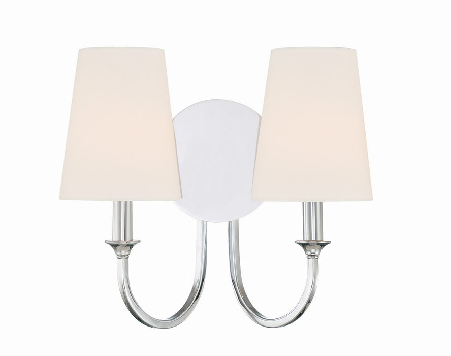 Crystorama PAY-922-CH Two Light Wall Sconce, Polished Chrome
