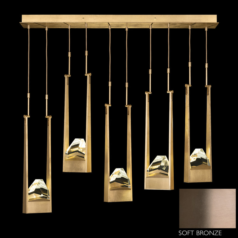 Fine Art 932140-3ST LED Linear Pendant, Bronze