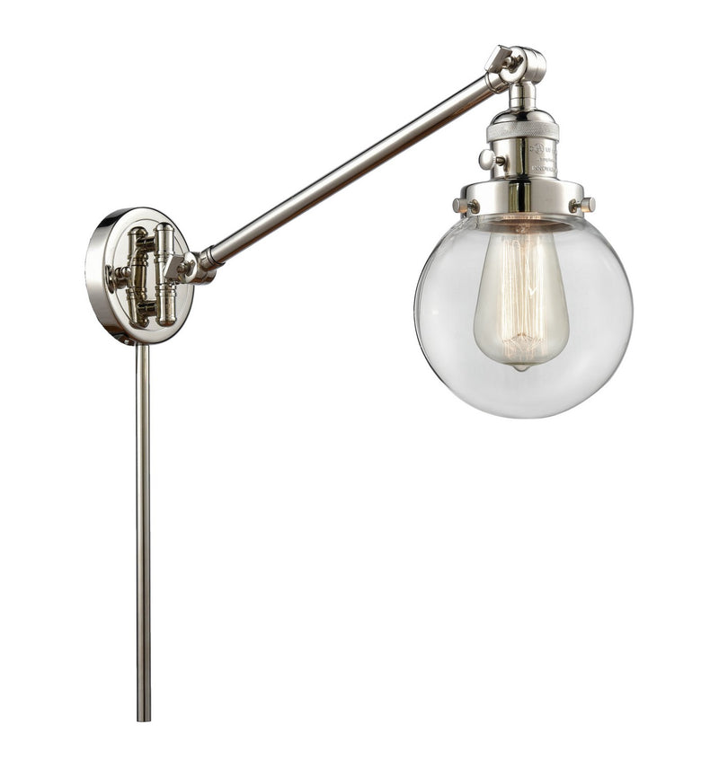 Innovations 237-PN-G202-6-LED LED Swing Arm Lamp, Polished Nickel