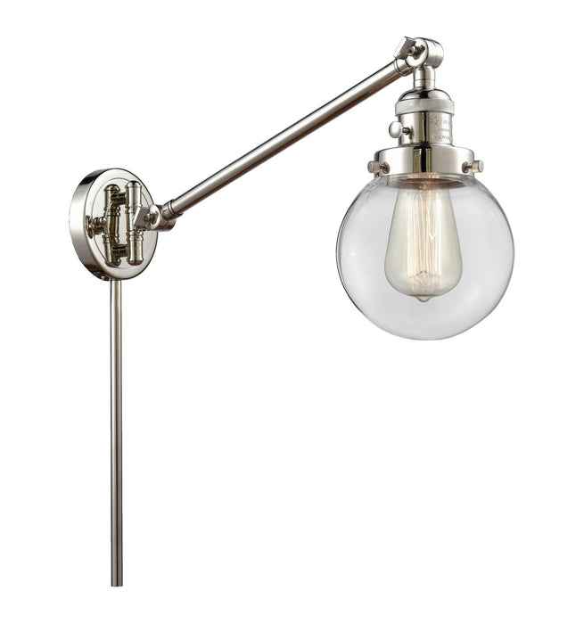 Innovations 237-PN-G202-6-LED LED Swing Arm Lamp, Polished Nickel