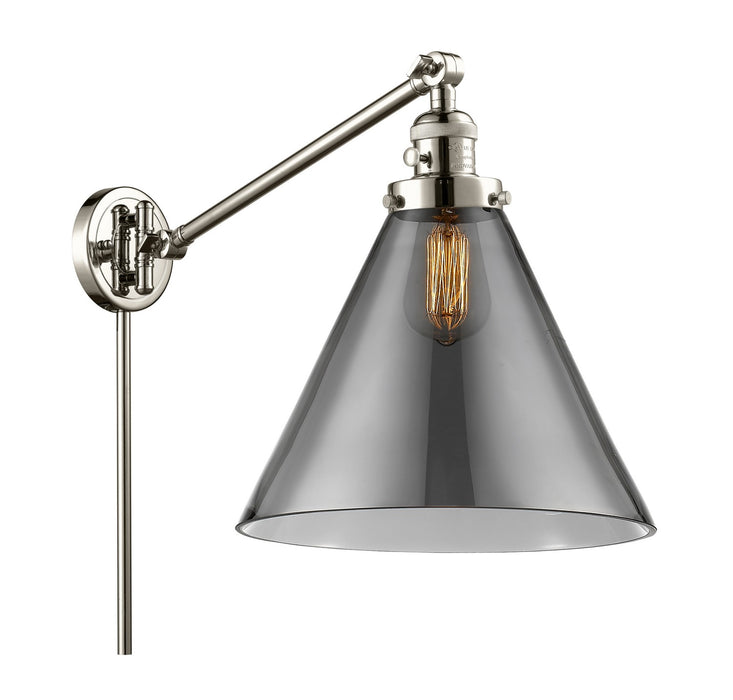 Innovations 237-PN-G43-L One Light Swing Arm Lamp, Polished Nickel