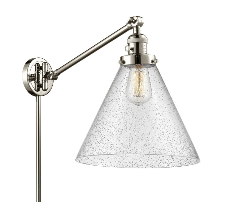 Innovations 237-PN-G44-L One Light Swing Arm Lamp, Polished Nickel