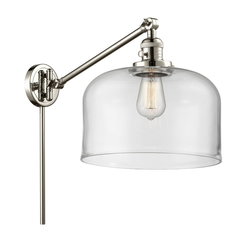 Innovations 237-PN-G72-L One Light Swing Arm Lamp, Polished Nickel